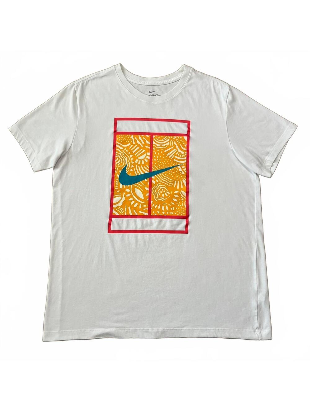 Nike Court Mens Tennis Graphic T Shirt White Large